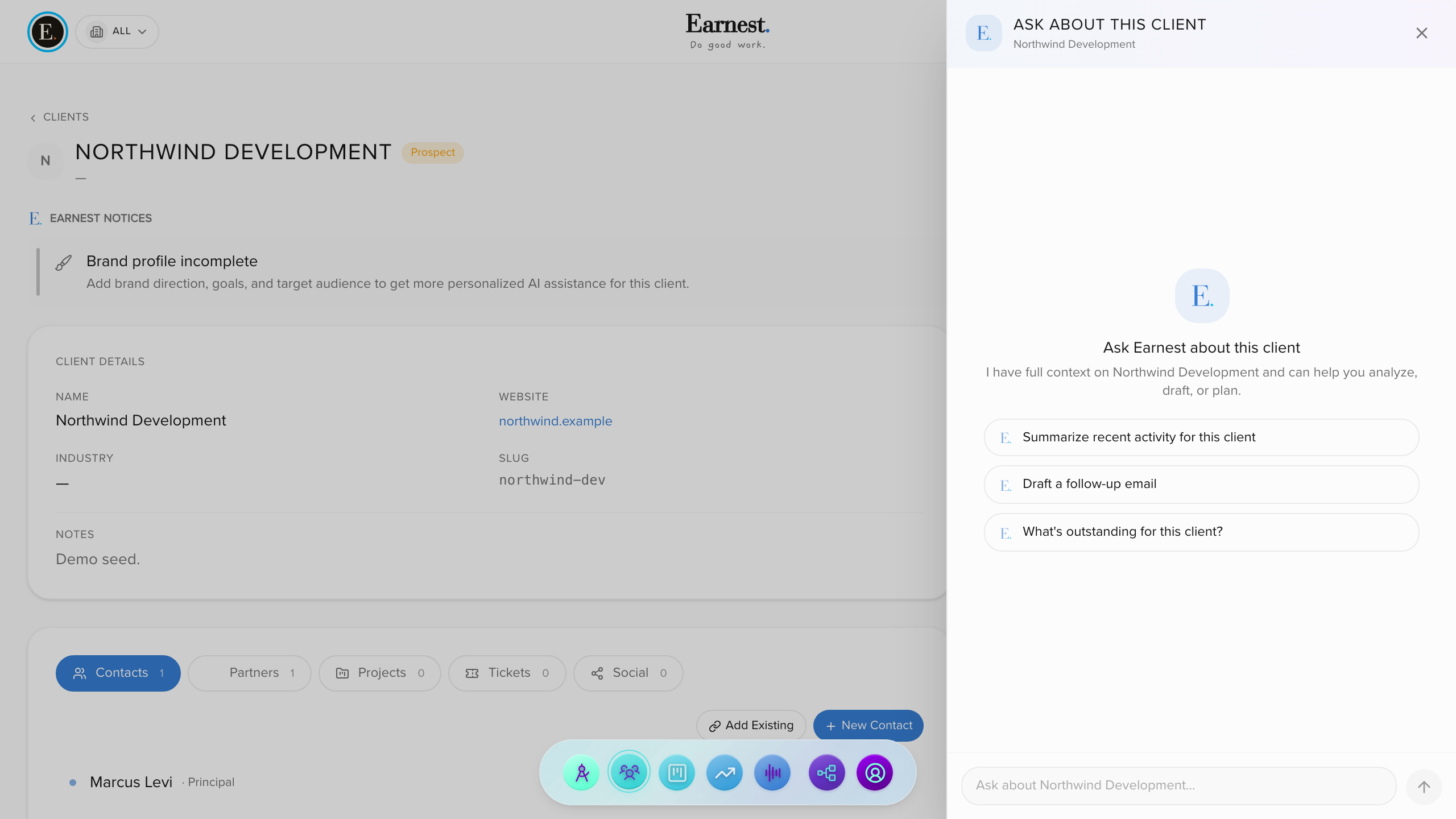 Earnest — Contextual AI Sidebar