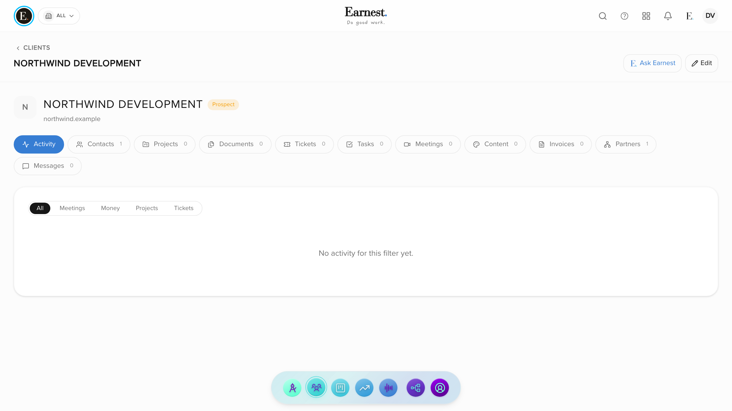 Earnest — Client Workspace
