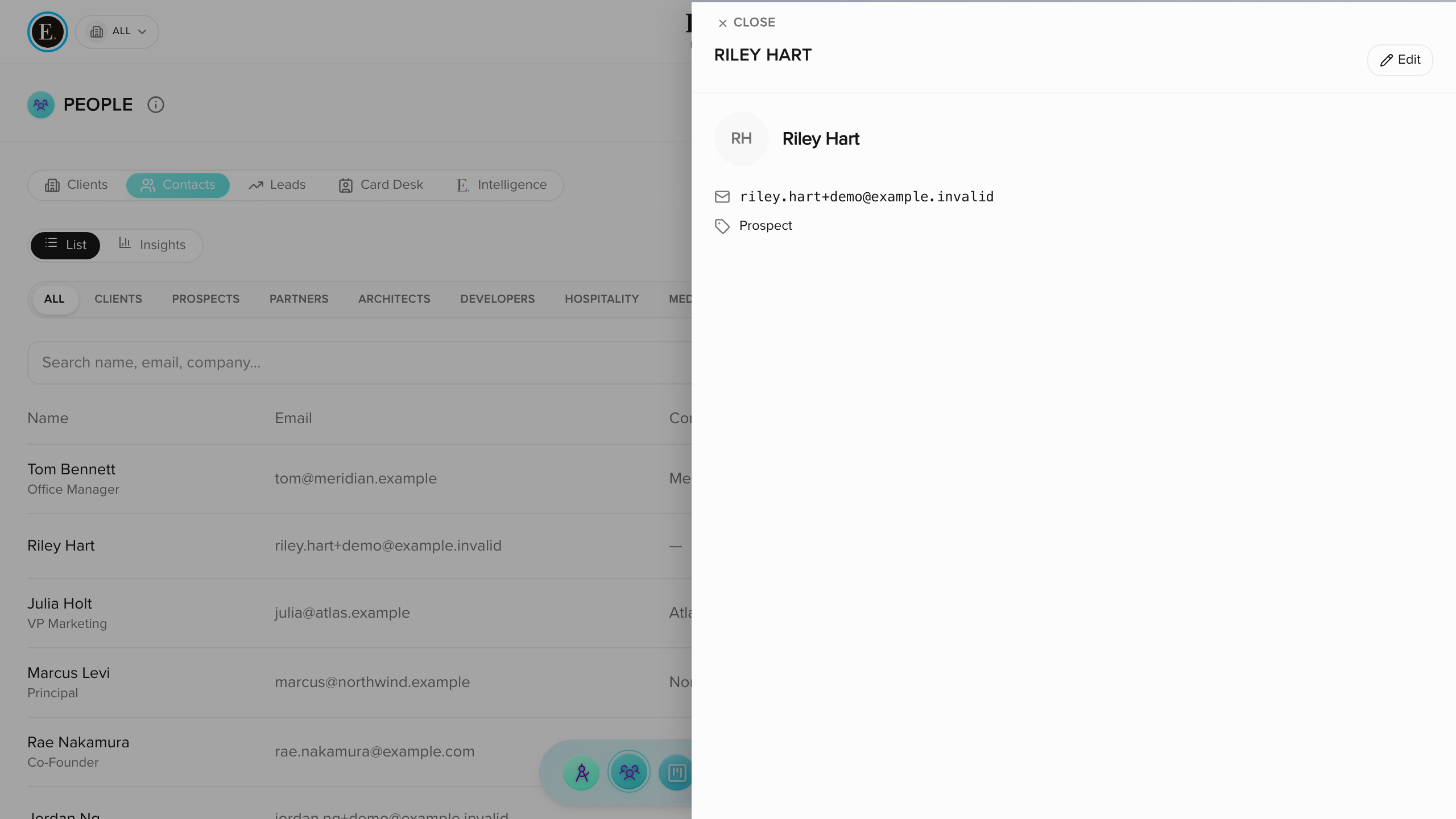Earnest — Contact Detail