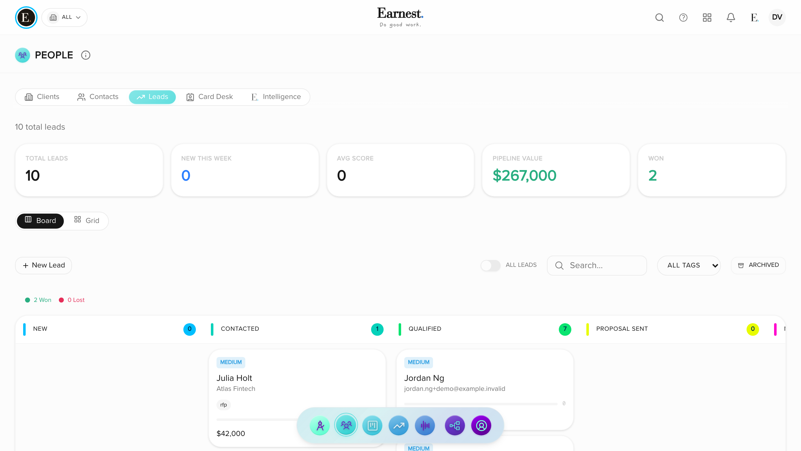 Earnest — CRM Pipeline