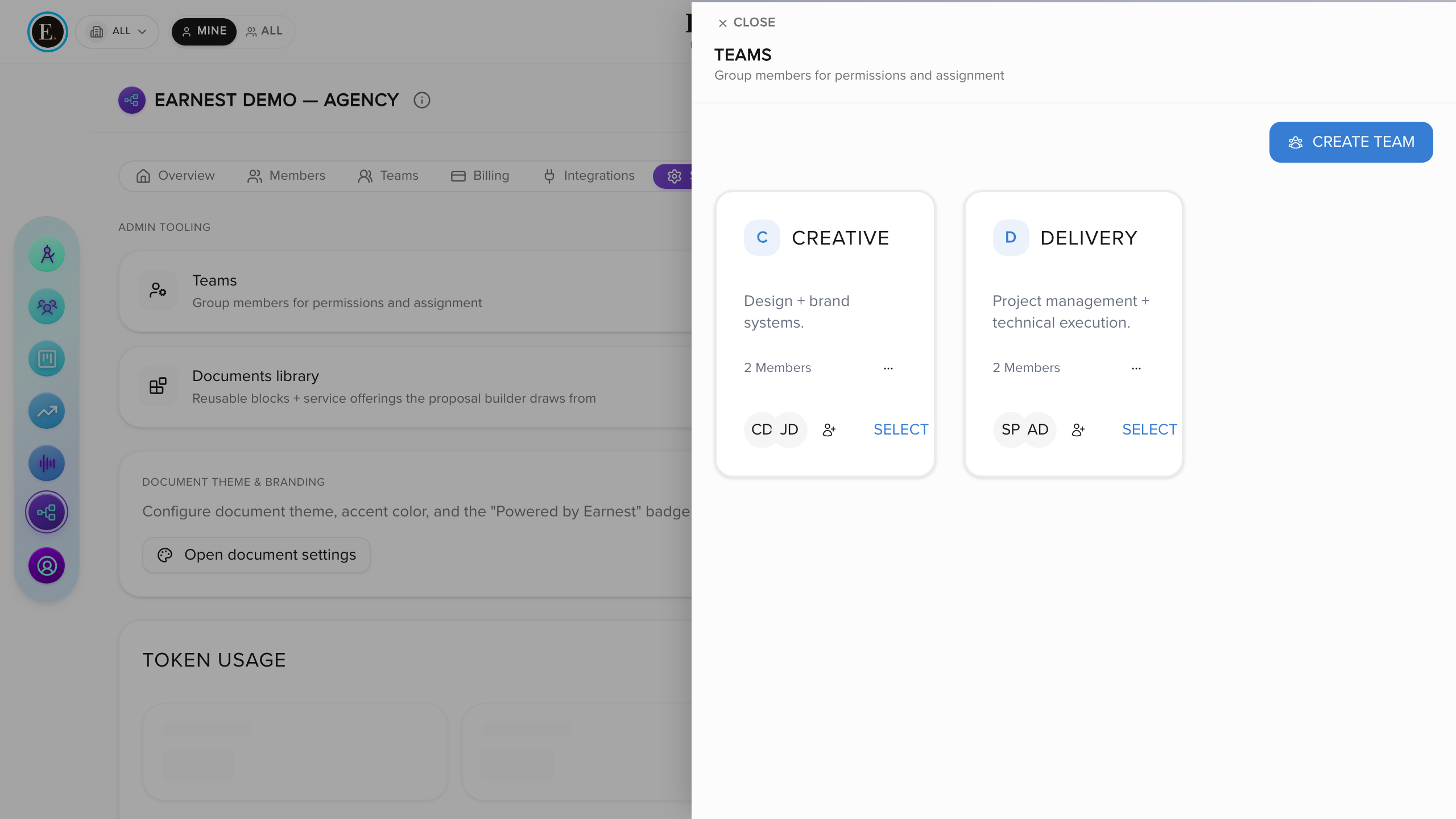 Earnest — Teams