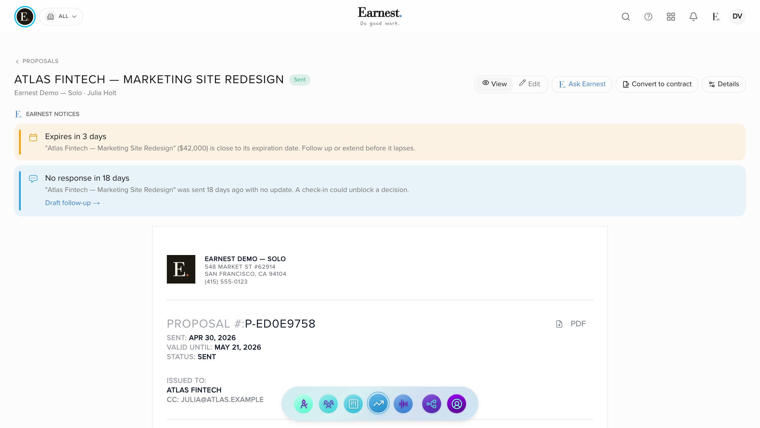 Earnest — Proposal Composer