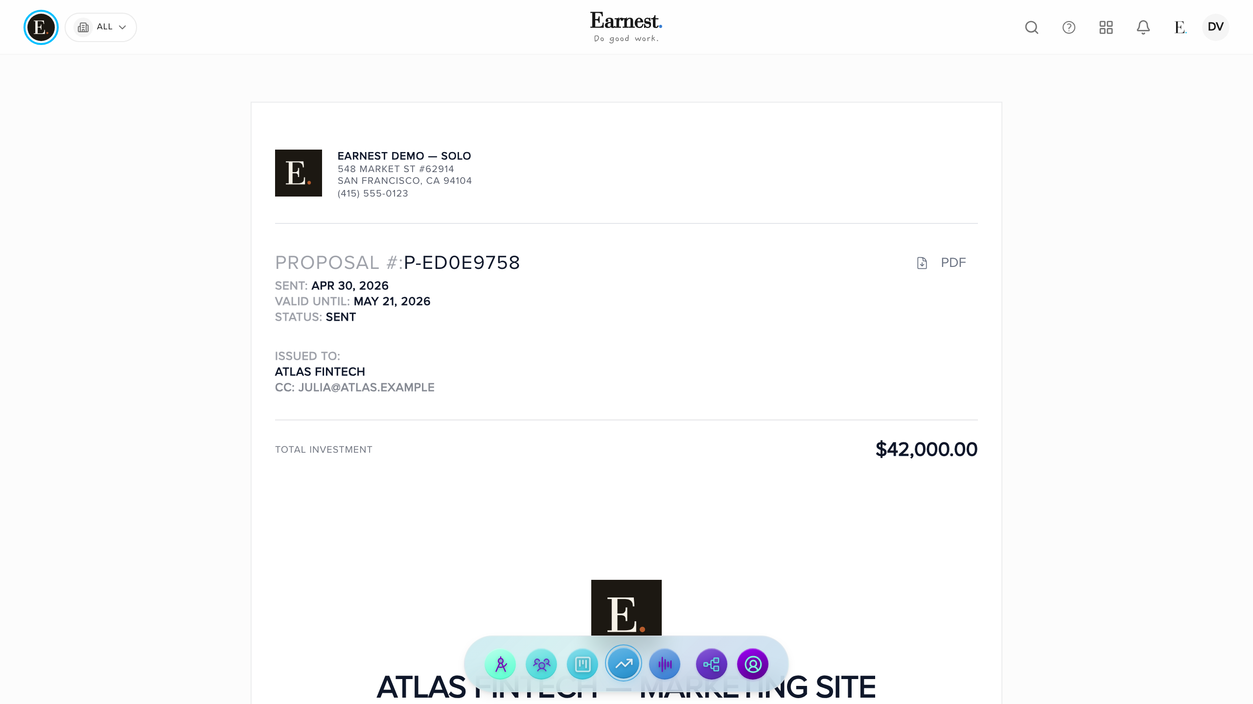 Earnest — Branded Proposal Preview