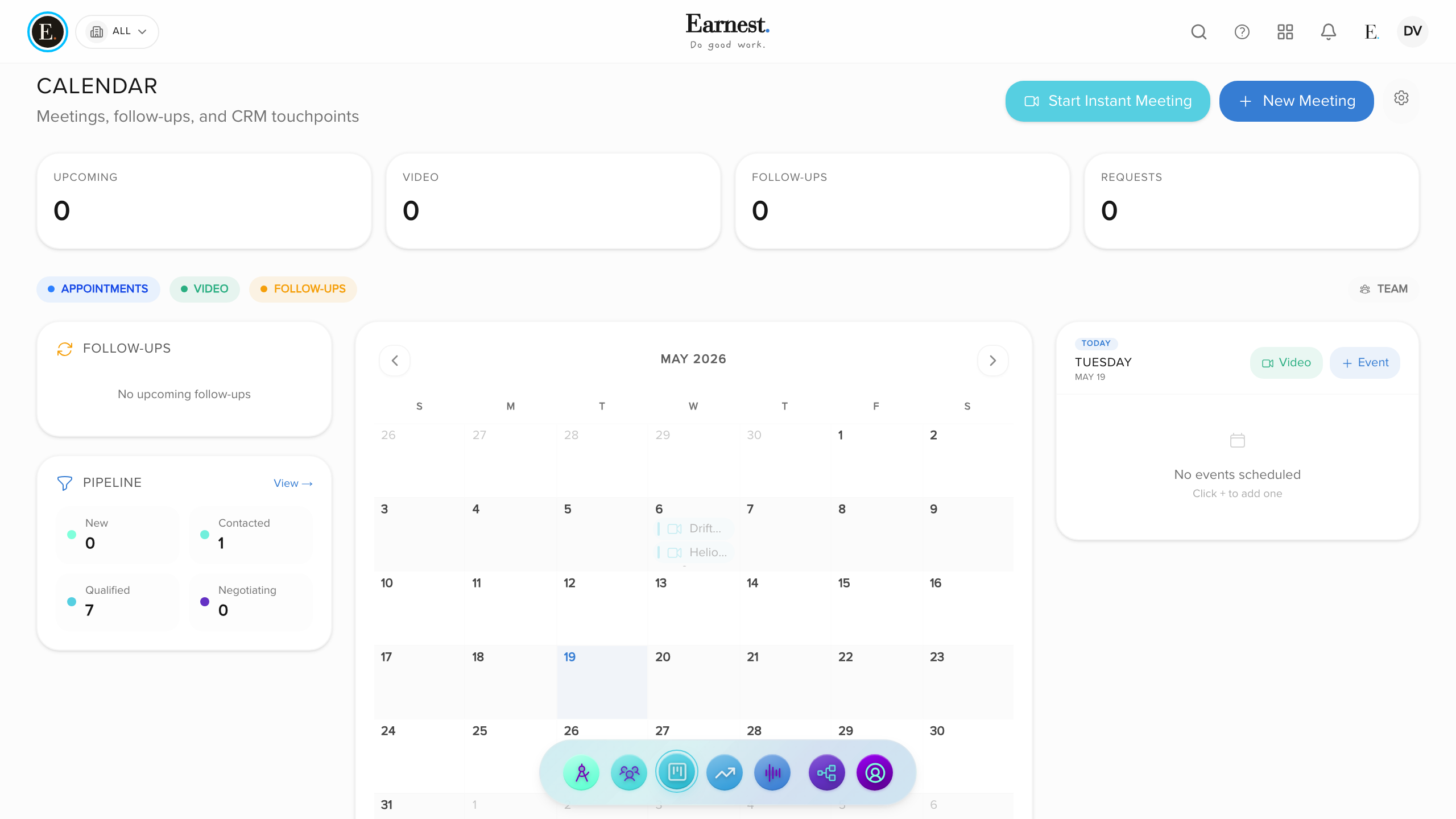 Earnest — Scheduler · Day View
