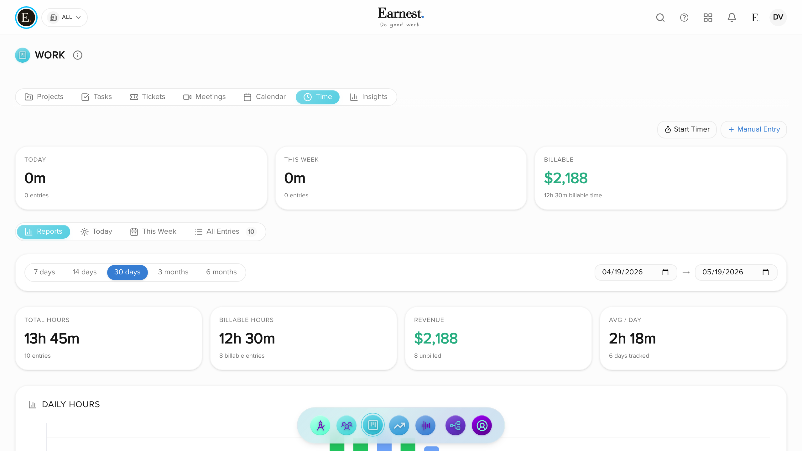 Earnest — Time Tracker